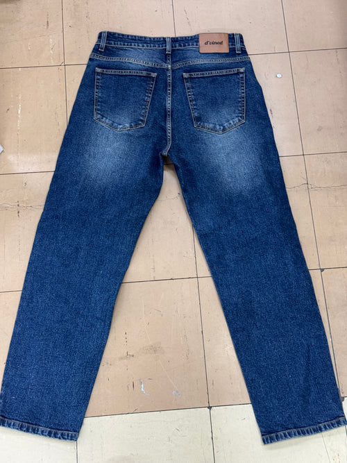 Dark Blue Loose Straight Jeans